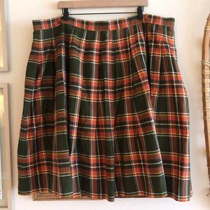 ModCloth Plaid Tartan Kilt Full Skirt Vintage Look